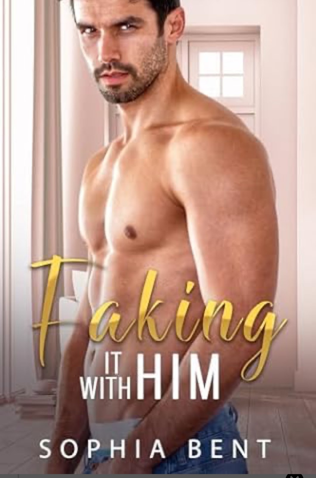 Book review artwork for Faking it With Him