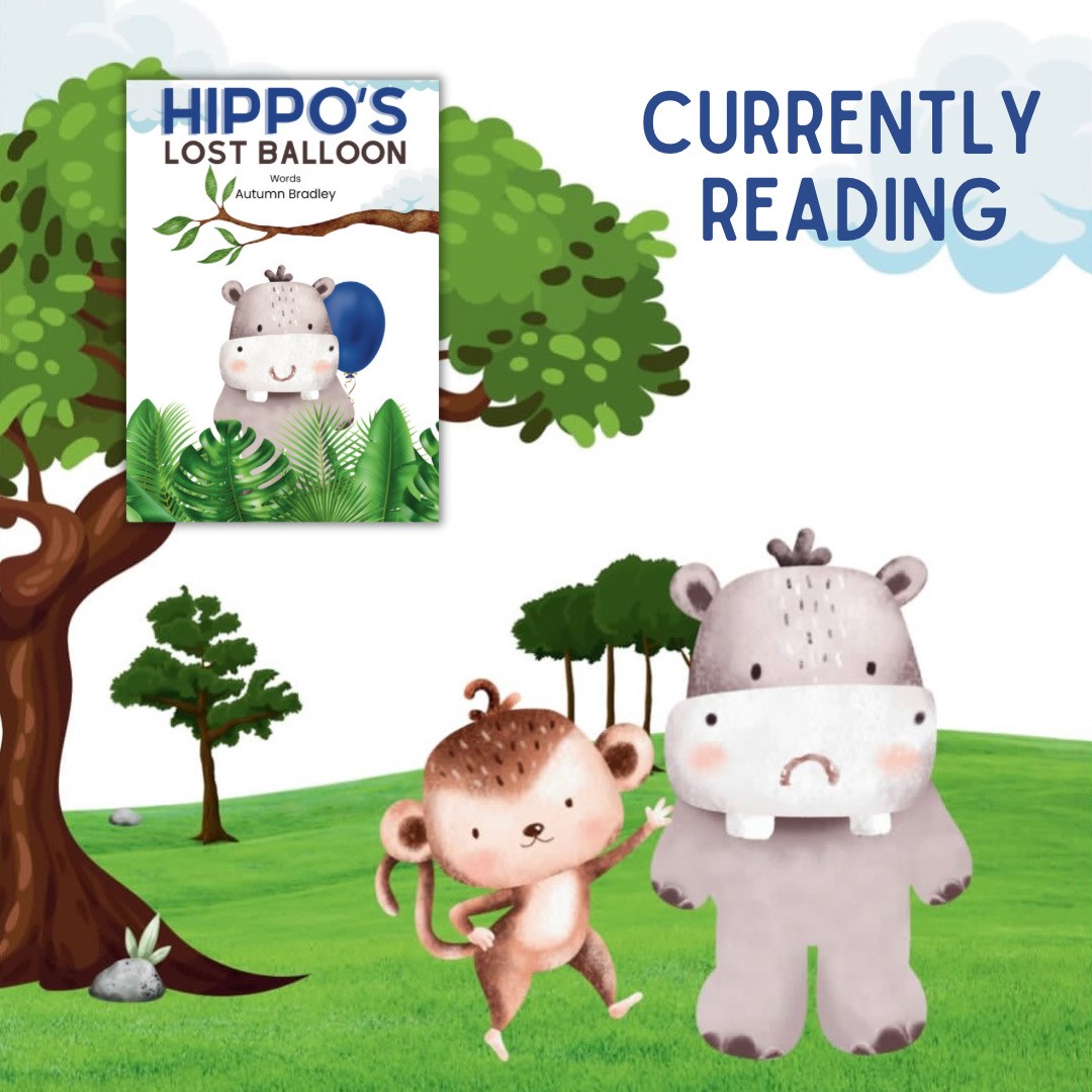 Book review artwork for Hippo's Lost Balloon