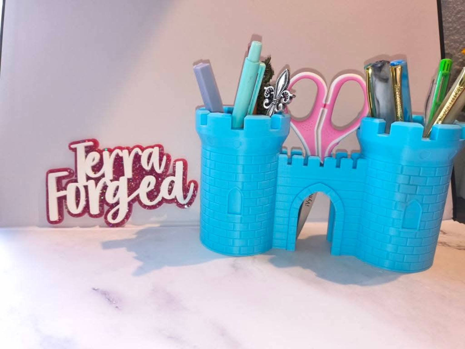 Castle Desk Organizer — 3D-printed accessory or decorative model