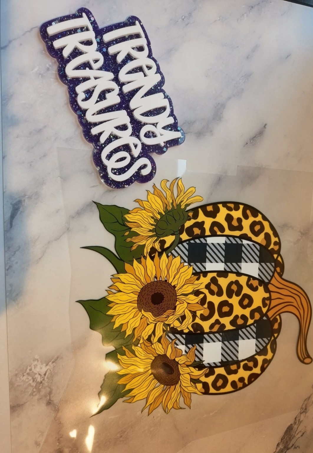 Leopard Pumpkin & Sunflowers design reference, not a finished garment