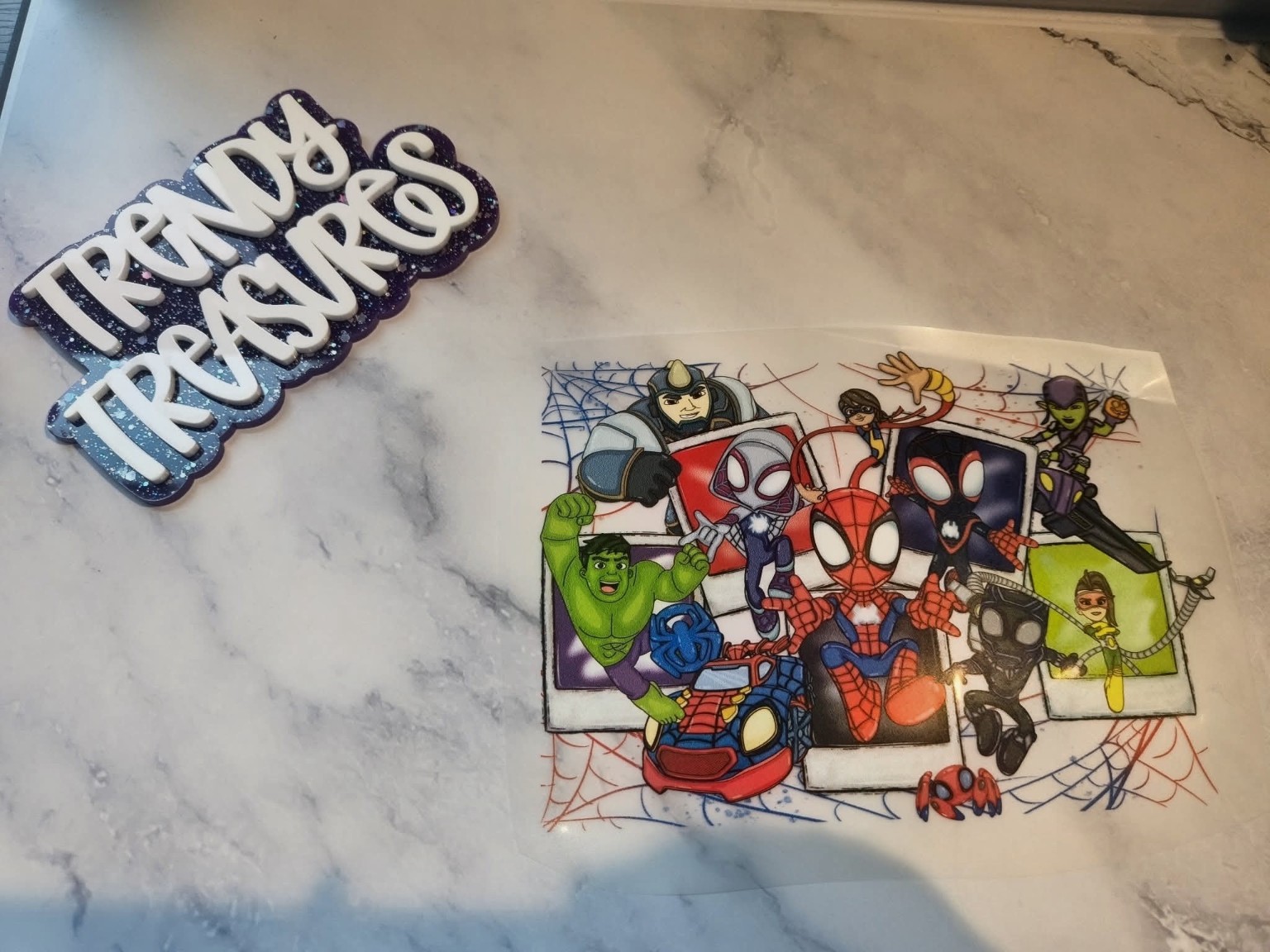 Web-Slinging Hero Crew design reference, not a finished garment