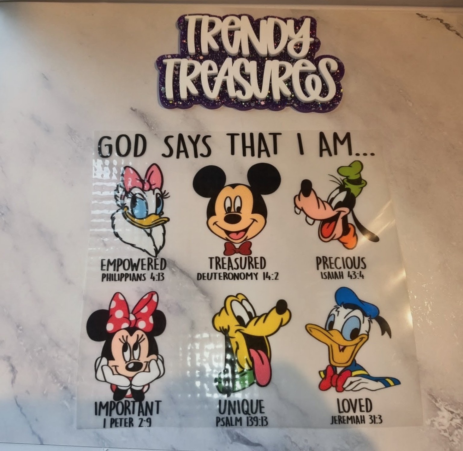 God Says That I Am—Character Edition design reference, not a finished garment