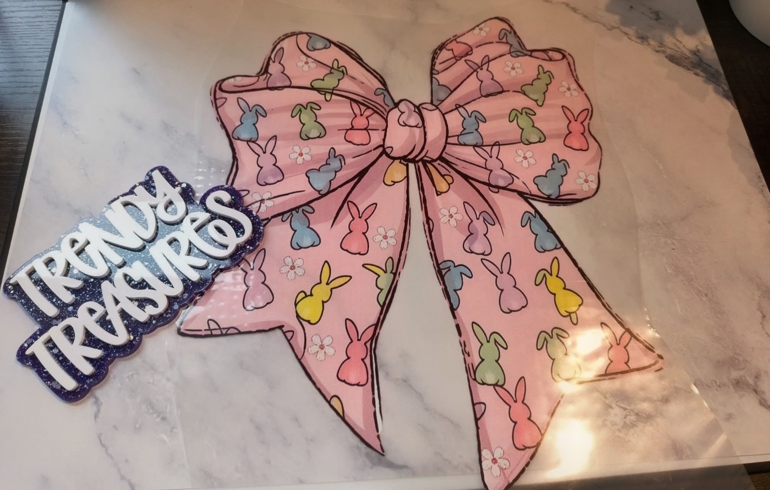Pastel Bunny Bow design reference, not a finished garment