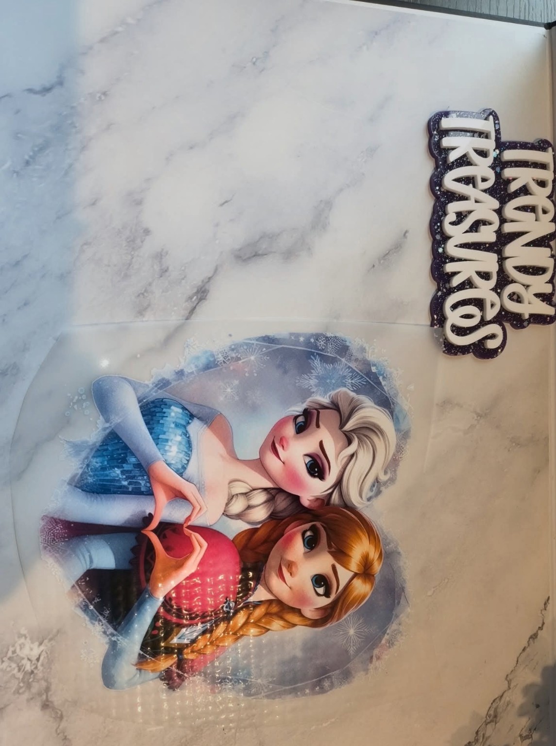 Anna & Elsa—Sister Heart design reference, not a finished garment