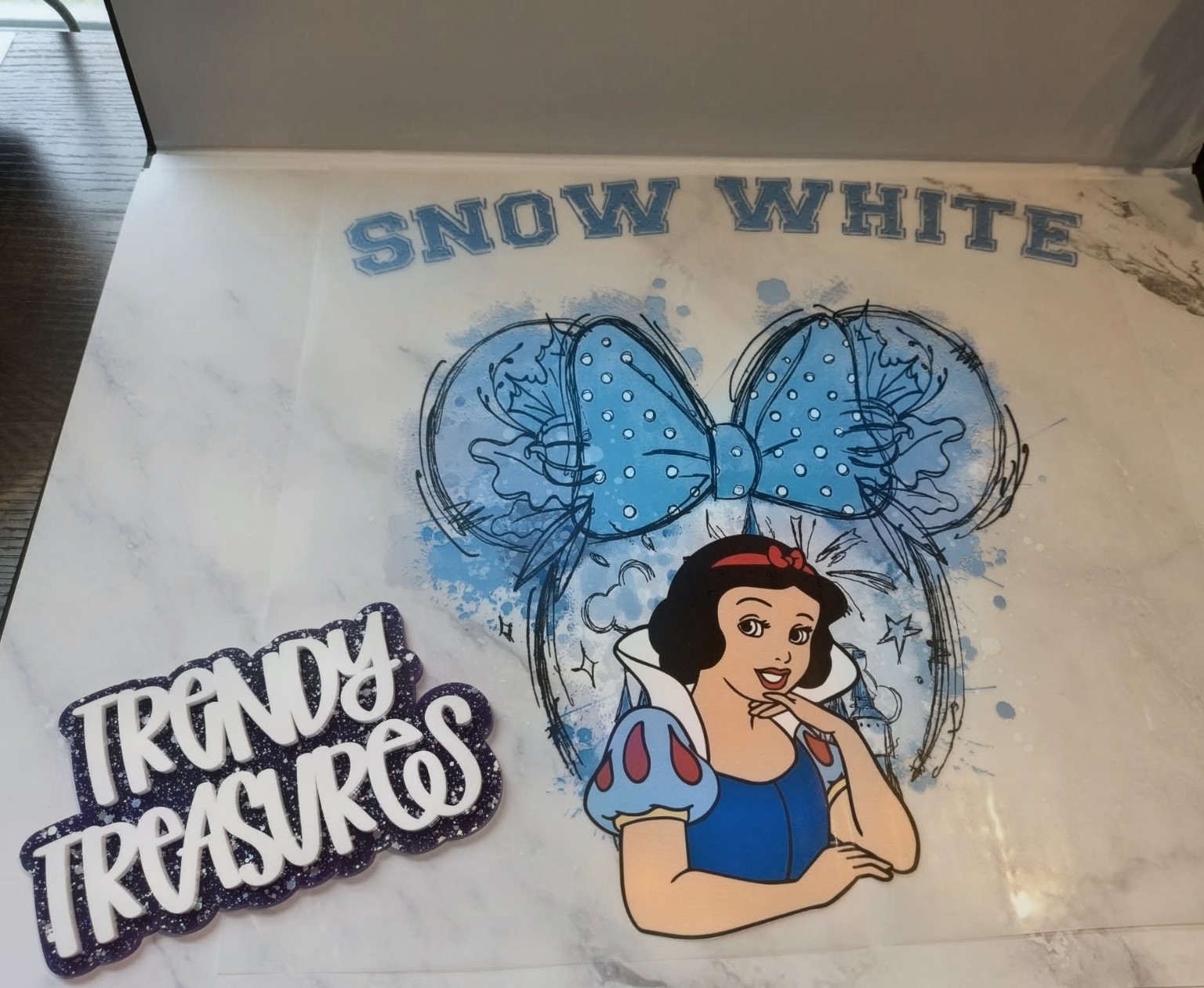 Snow White—Blue Bow Portrait design reference, not a finished garment