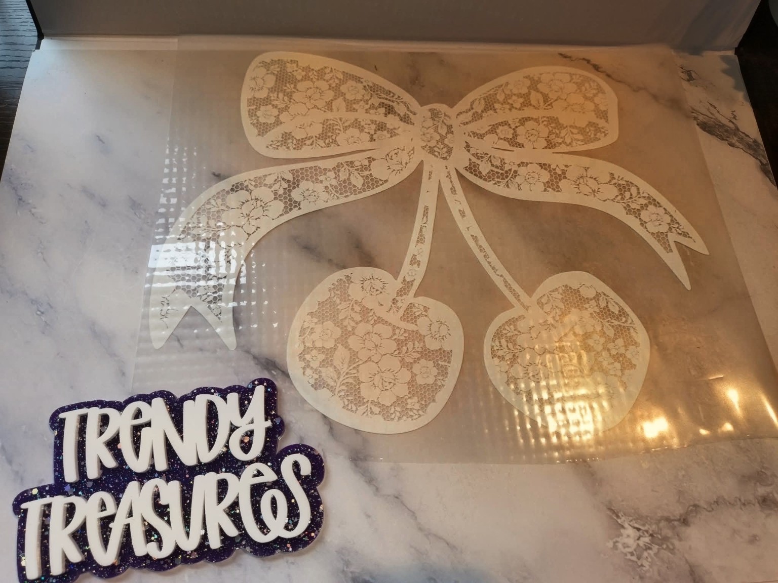 Vintage Lace Cherry Bow design reference, not a finished garment