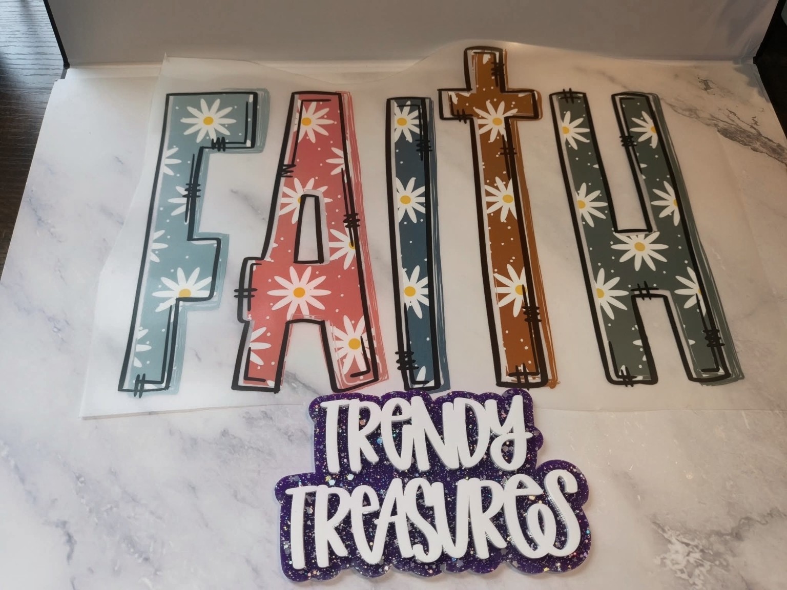 Faith—Wildflower Letters design reference, not a finished garment