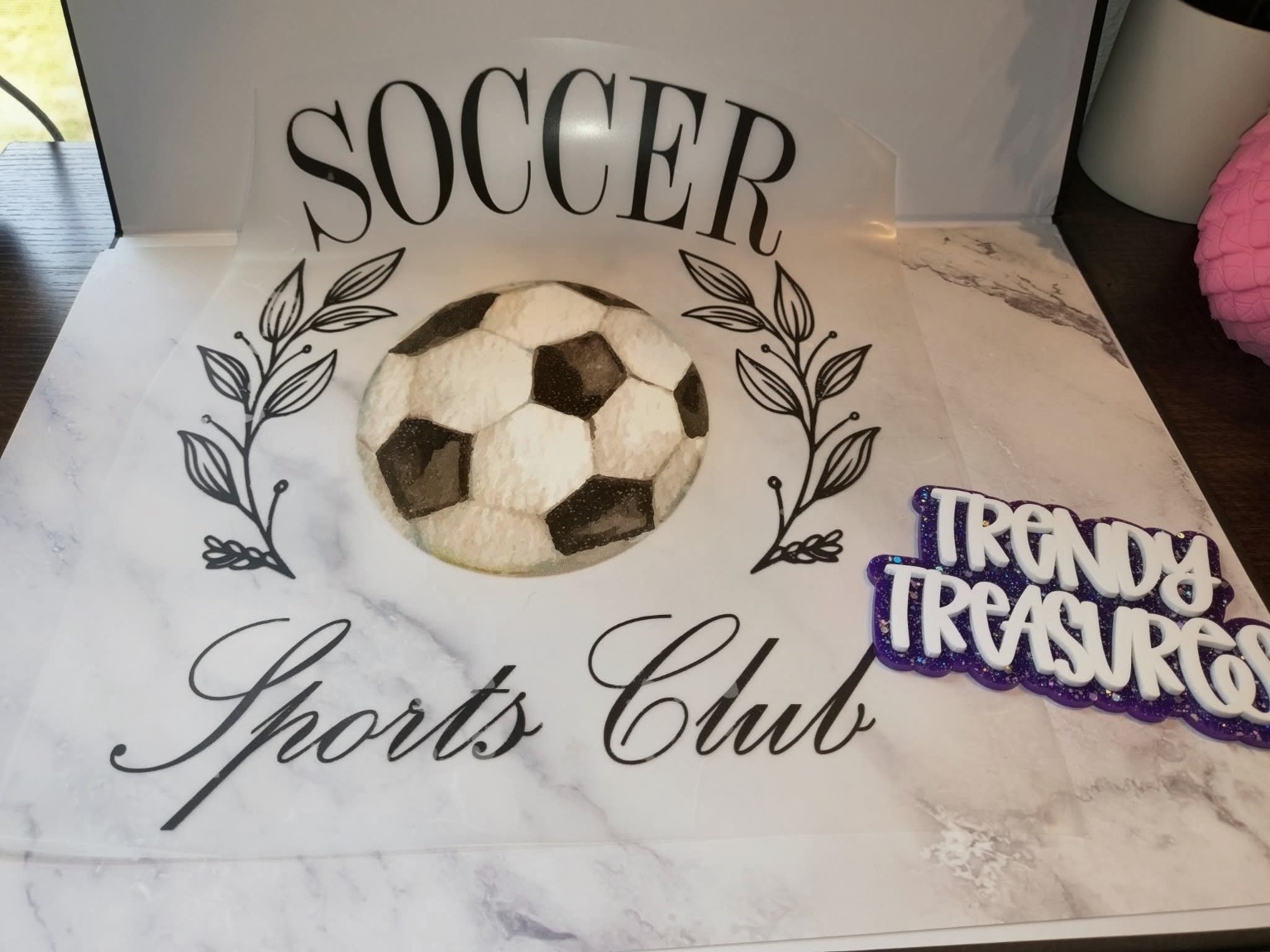 Soccer Sports Club design reference, not a finished garment