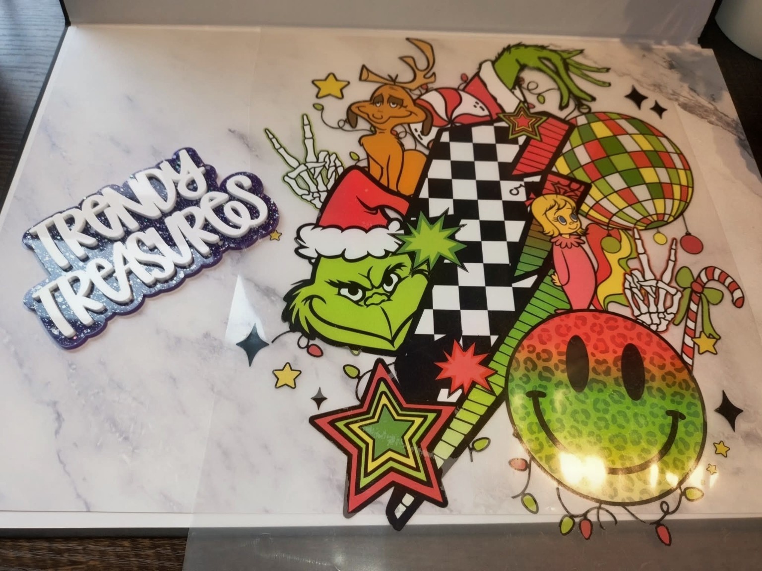 Grinch Holiday Patchwork design reference, not a finished garment
