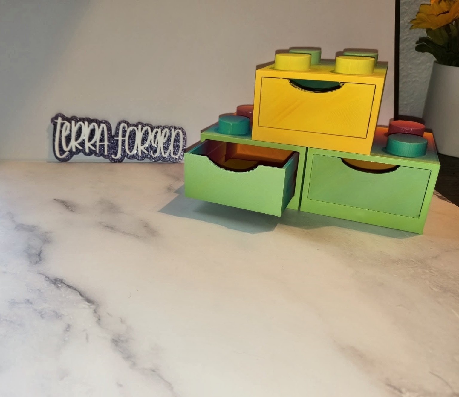 Building Block Storage Drawers — 3D-printed accessory or decorative model