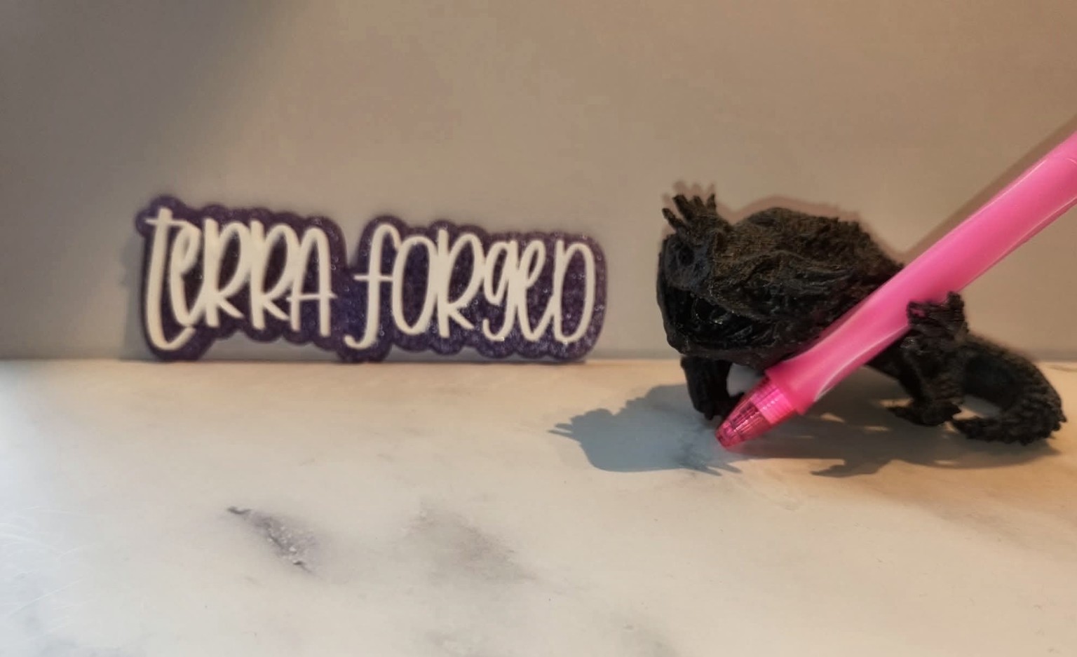 Fantasy Creature Pen Rest — 3D-printed accessory or decorative model