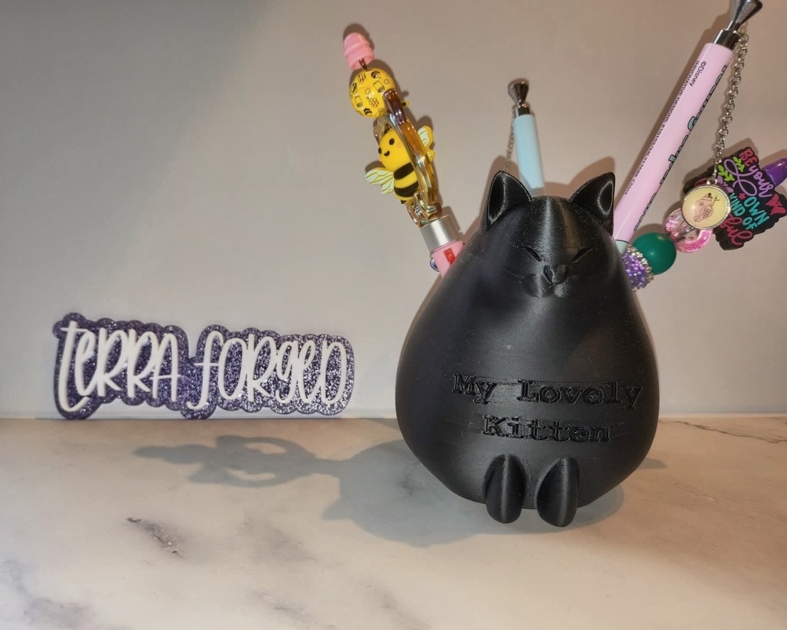 My Lovely Kitten Pen Cup — 3D-printed accessory or decorative model