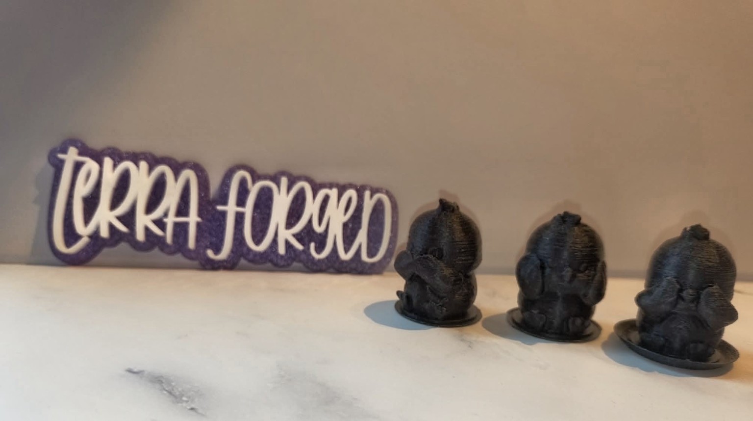 Three Wise Little Figures — 3D-printed accessory or decorative model