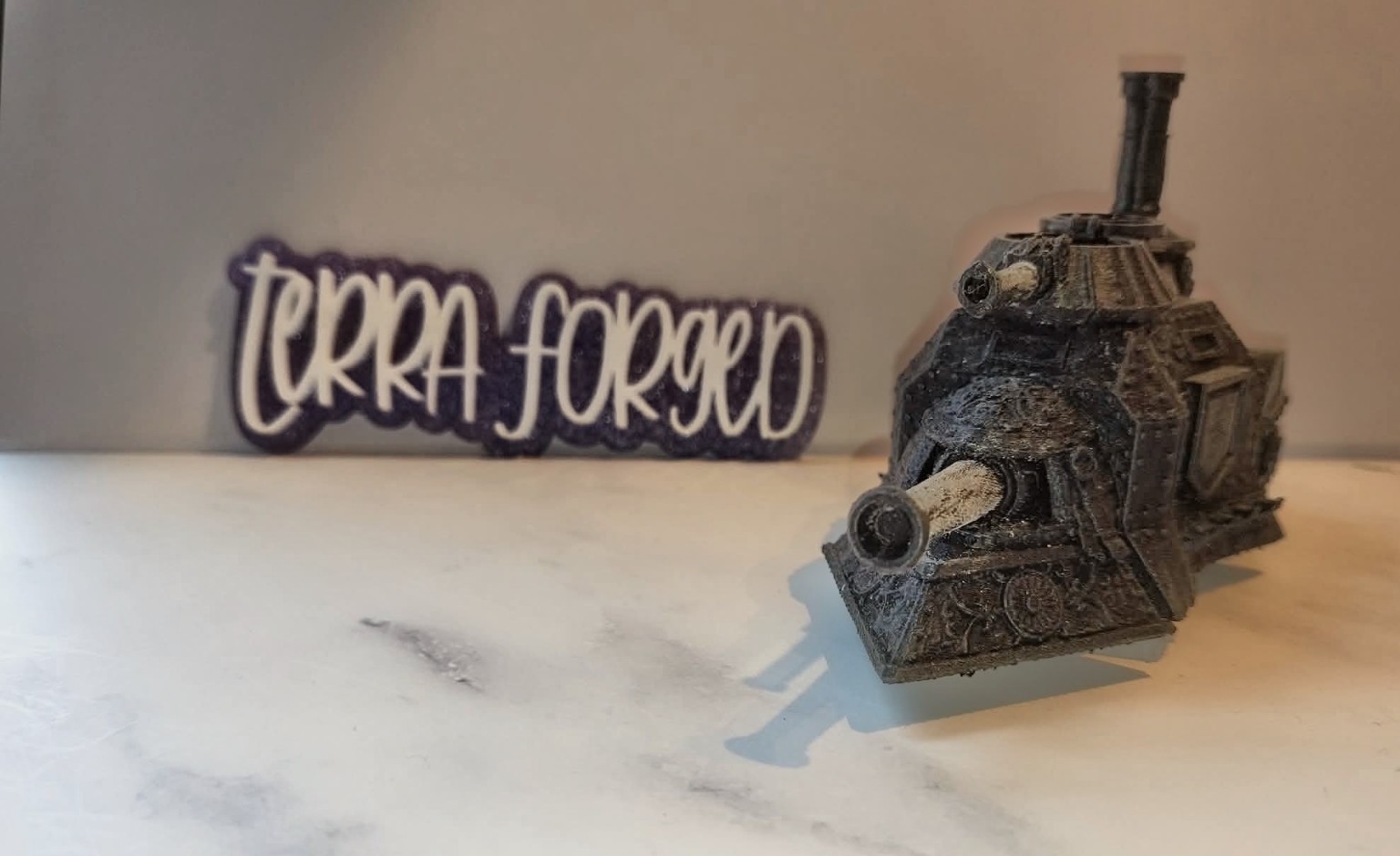 Steampunk Tank Miniature — 3D-printed accessory or decorative model