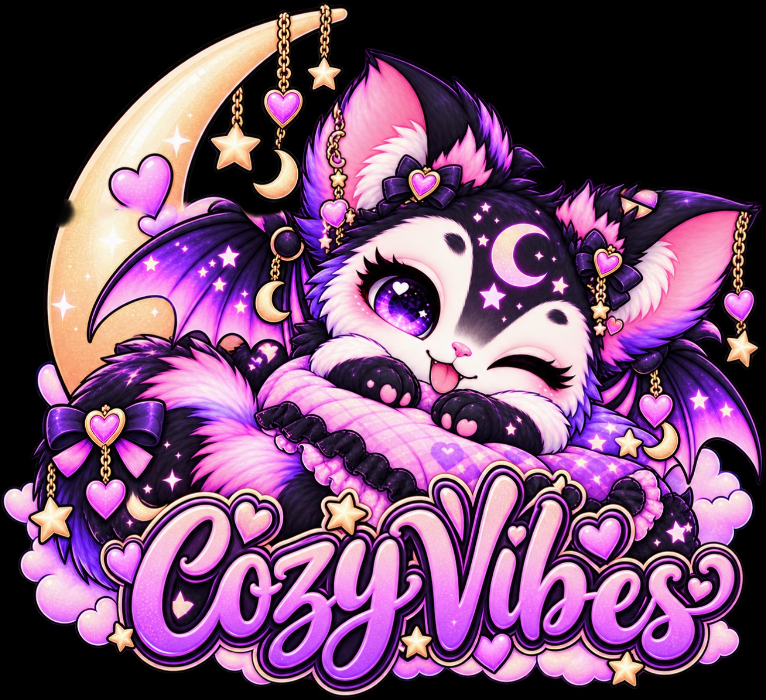 Cozy Vibes Gothic Character Design — product or design reference