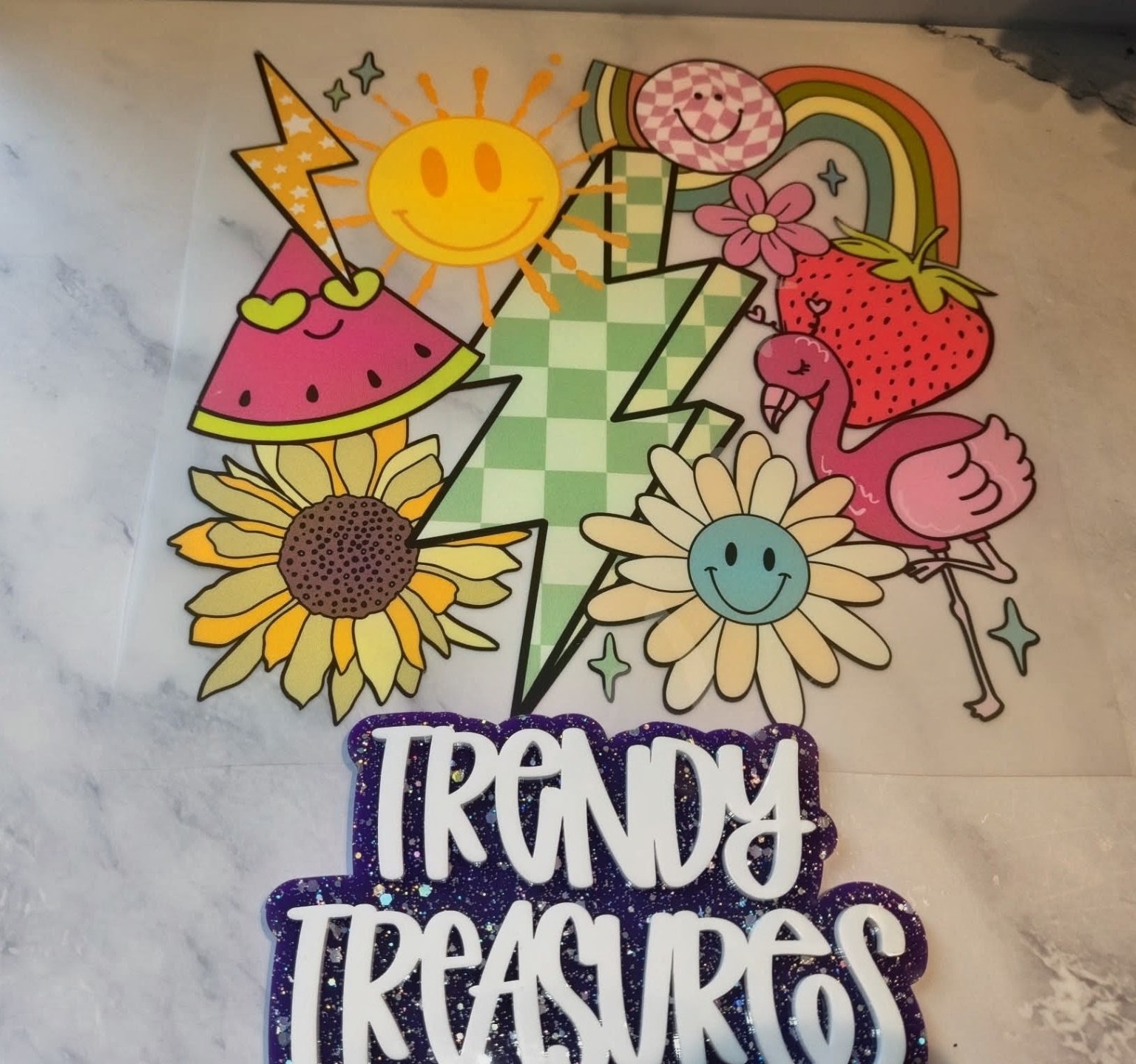 Cheerful Floral Collage Design — product or design reference