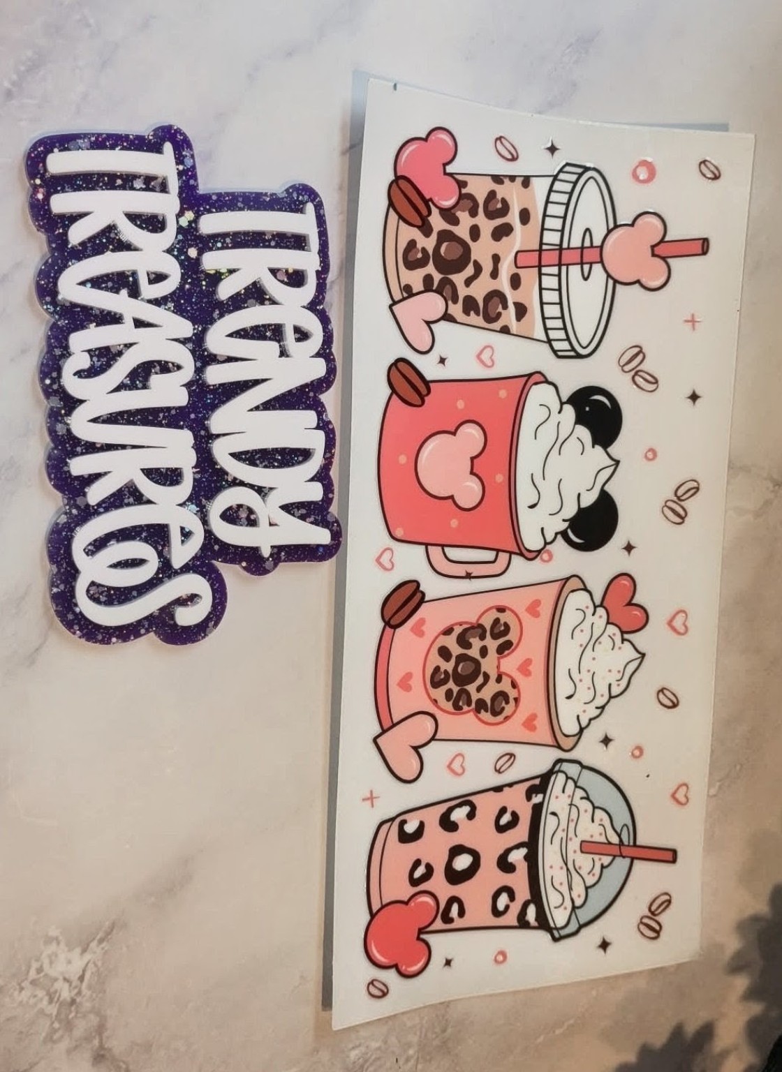 Pink Cow Print Drink Design — product or design reference