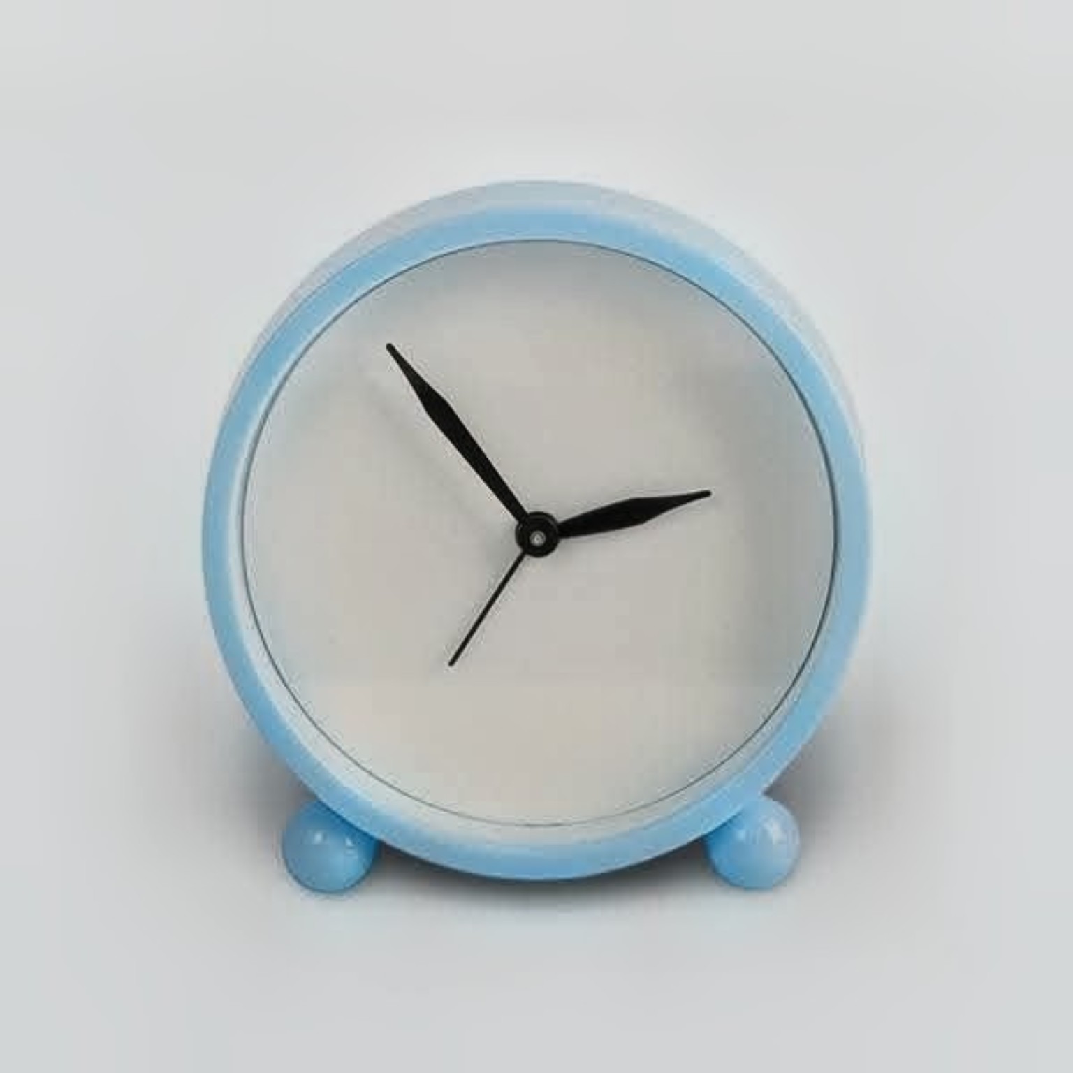 Pastel Blue Desk Clock — 3D-printed accessory or decorative model