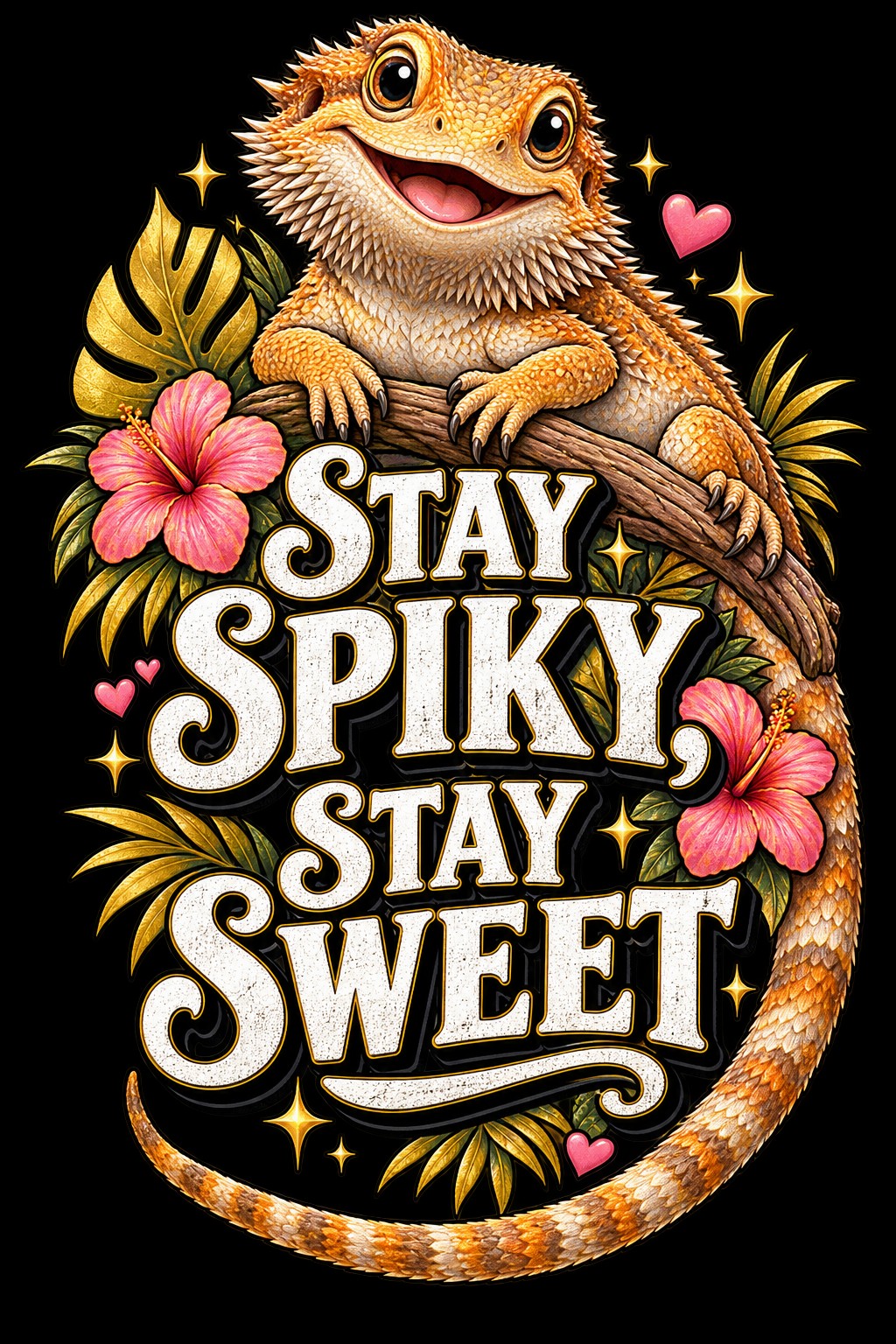 Stay Spiky, Stay Sweet design reference, not a finished garment