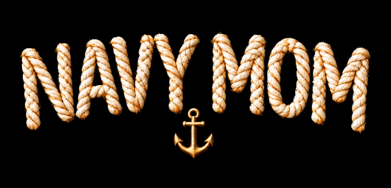 Navy Mom Anchor design reference, not a finished garment