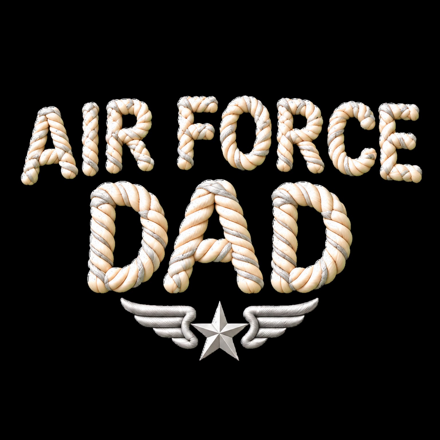 Air Force Dad design reference, not a finished garment